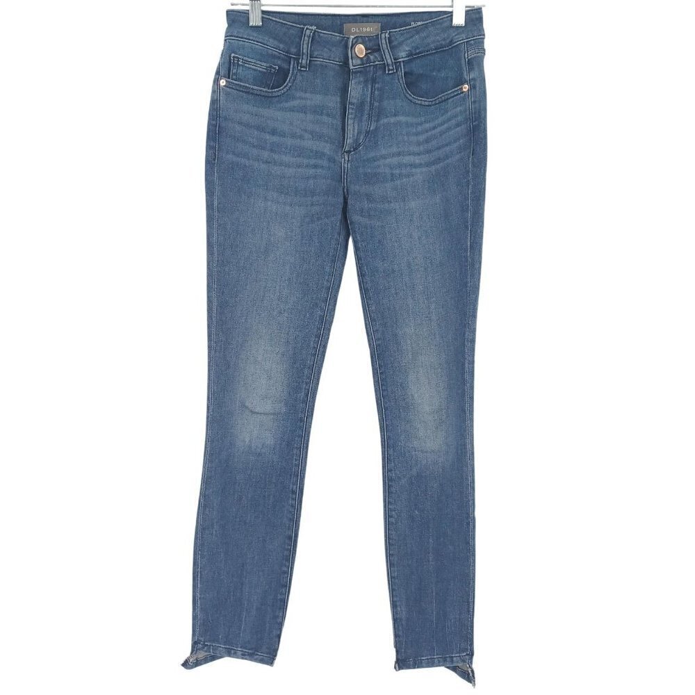 DL1961 Florence Ankle Mid Rise Instasculpt Skinny Jeans Women’s 25 Medium Wash